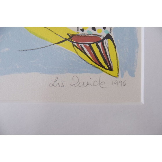 Image 1 of Litografia vintage Maskot par Lis Zwick, 1996