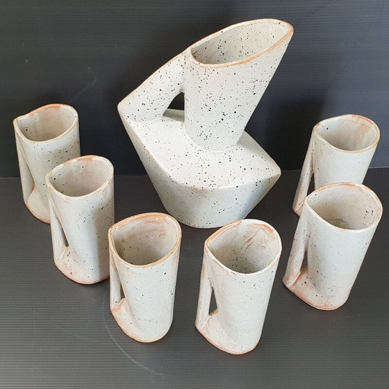 Image 1 of Vintage stoneware orangeade set, 1960