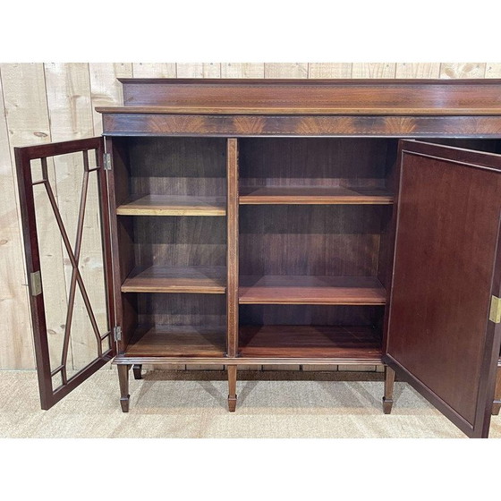 Image 1 of Vintage mahogany 3-door bookcase, 1950