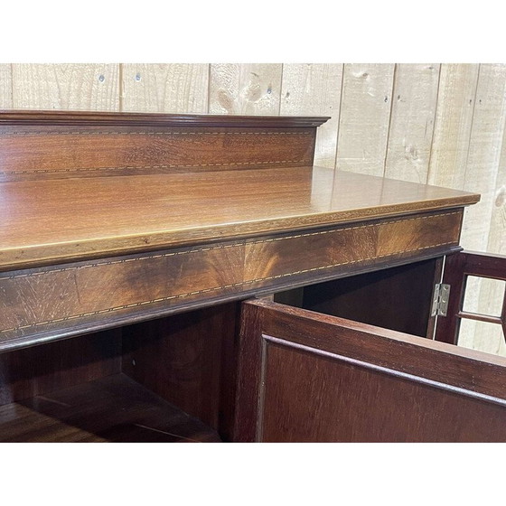Image 1 of Vintage mahogany 3-door bookcase, 1950