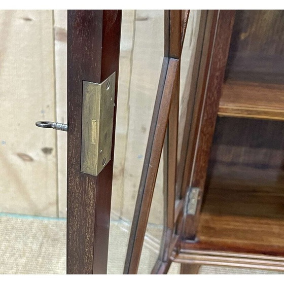 Image 1 of Vintage mahogany 3-door bookcase, 1950