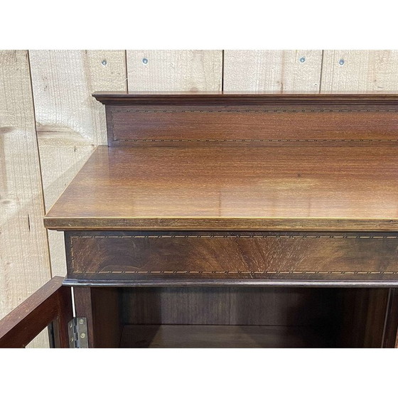 Image 1 of Vintage mahogany 3-door bookcase, 1950