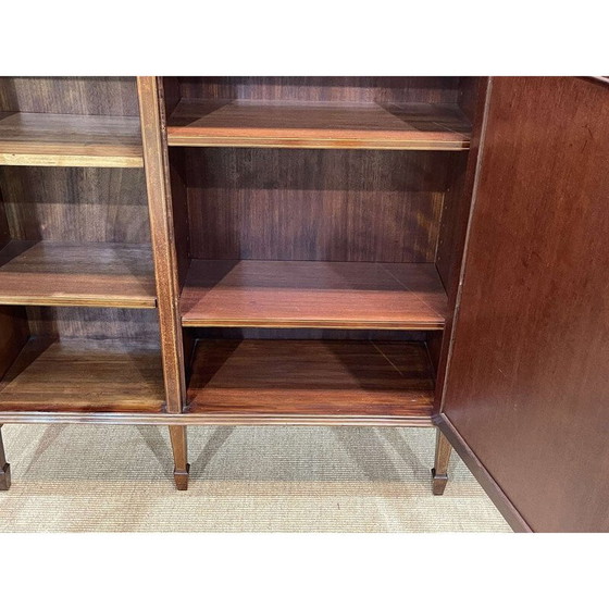Image 1 of Vintage mahogany 3-door bookcase, 1950