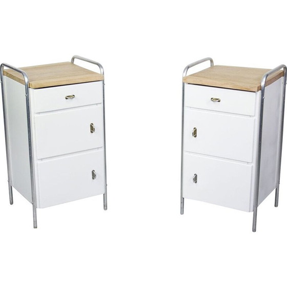 Image 1 of Pair of mid-century industrial cabinets