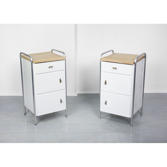 Image 1 of Pair of mid-century industrial cabinets