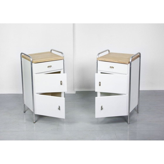 Image 1 of Pair of mid-century industrial cabinets