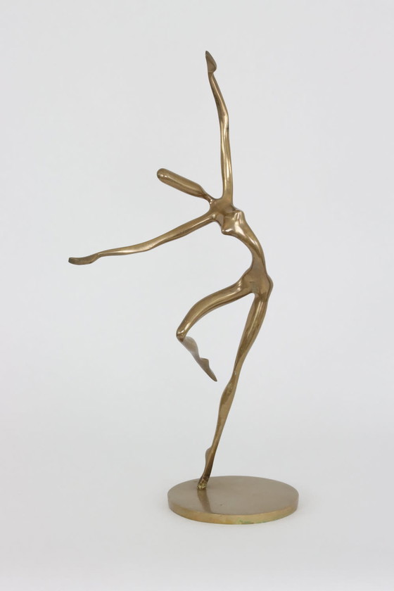 Image 1 of A bronze statue of a dancer by Yves Lohé