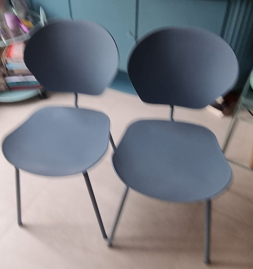 2x Zuiver Ocean Chair blue