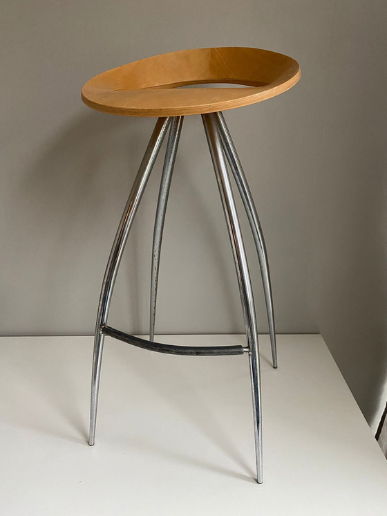 Image 1 of Sigurdur Thorsteinsson - Design Group Italia - Magis - Barstool Model 'Lyra' - Light Oak