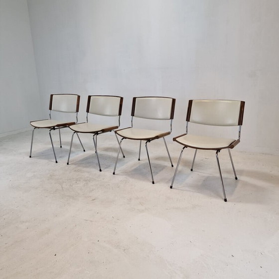 Image 1 of Set of 4 vintage "Badminton" dining chairs by Nanna Ditzel for Kolds Savvaerk, Denmark 1960s