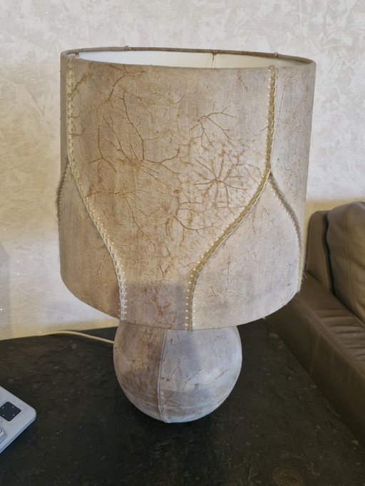 High quality table lamp leather light