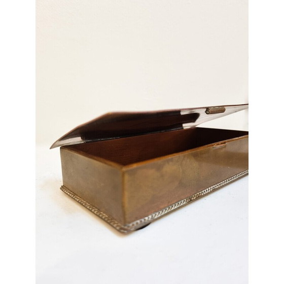 Image 1 of Scatola smaltata in legno e rame, metà secolo, anni '50
