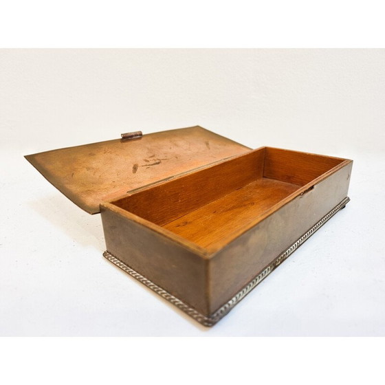 Image 1 of Scatola smaltata in legno e rame, metà secolo, anni '50