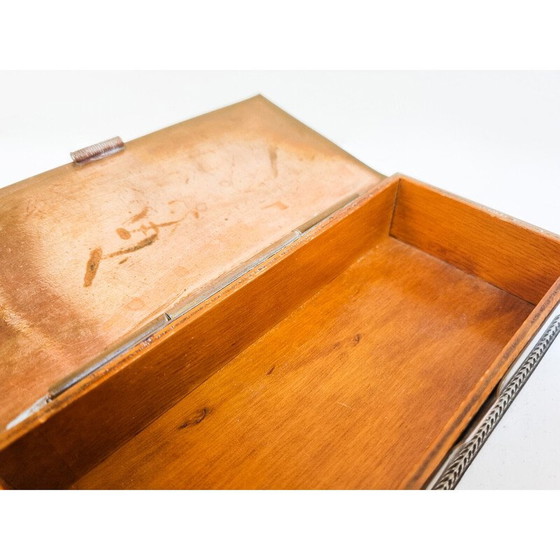 Image 1 of Scatola smaltata in legno e rame, metà secolo, anni '50