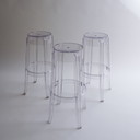 6 Charles Ghost Large Stools By Philippe Starck For Kartell