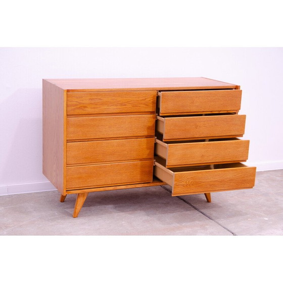 Image 1 of Vintage U-453 chest of drawers in oak wood and plywood by Jiří Jiroutek for Interiér Praha, Czechoslovakia 1960