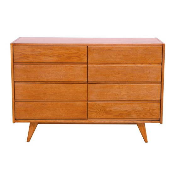 Image 1 of Vintage U-453 chest of drawers in oak wood and plywood by Jiří Jiroutek for Interiér Praha, Czechoslovakia 1960