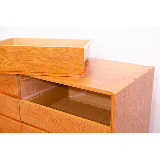 Image 1 of Vintage U-453 chest of drawers in oak wood and plywood by Jiří Jiroutek for Interiér Praha, Czechoslovakia 1960
