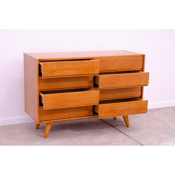 Image 1 of Vintage U-453 chest of drawers in oak wood and plywood by Jiří Jiroutek for Interiér Praha, Czechoslovakia 1960