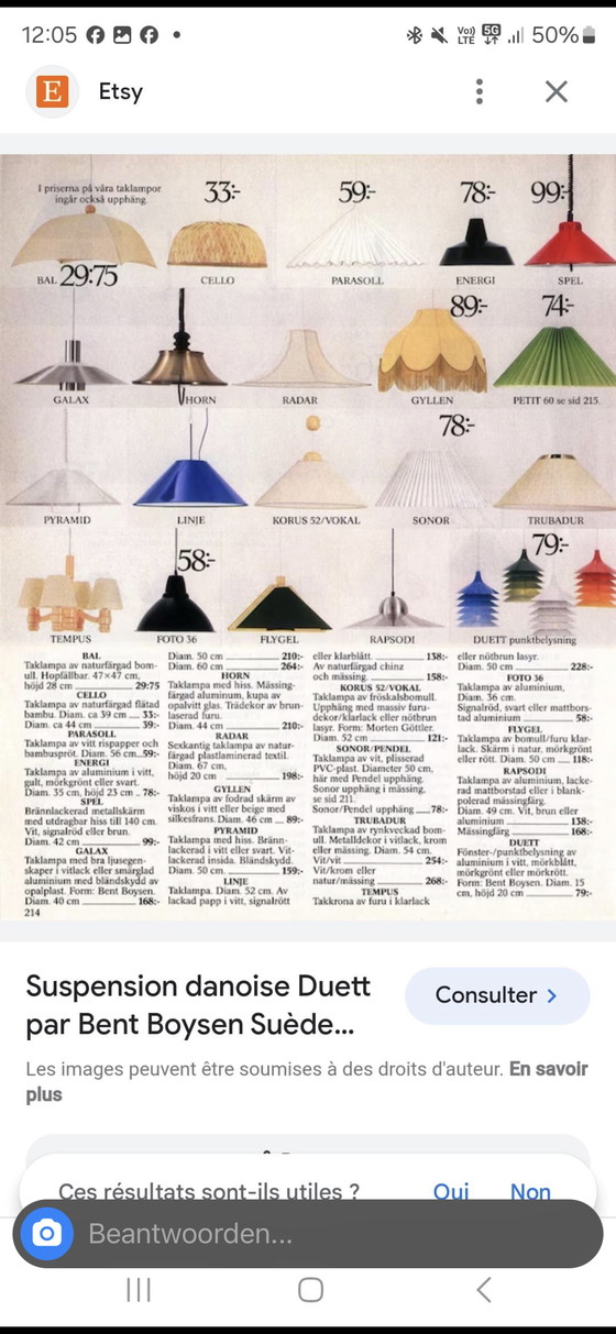 Image 1 of 3x vintage pendant lights - perforated aluminum