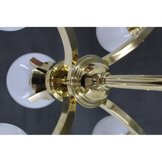 Image 1 of Vintage brass chandelier, Czechoslovakia 1930