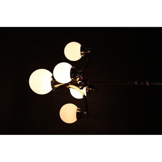 Image 1 of Vintage brass chandelier, Czechoslovakia 1930