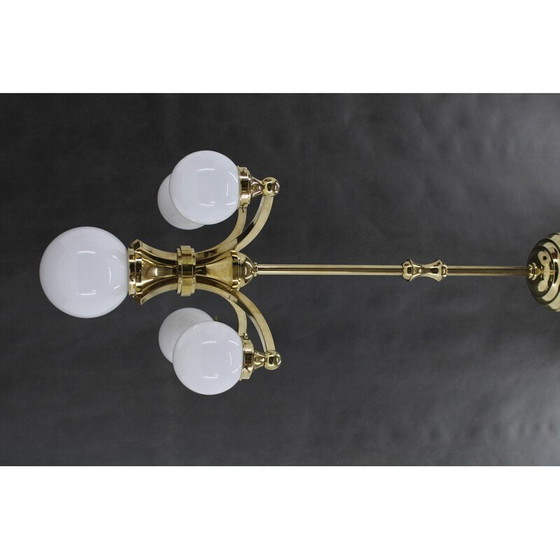 Image 1 of Vintage brass chandelier, Czechoslovakia 1930