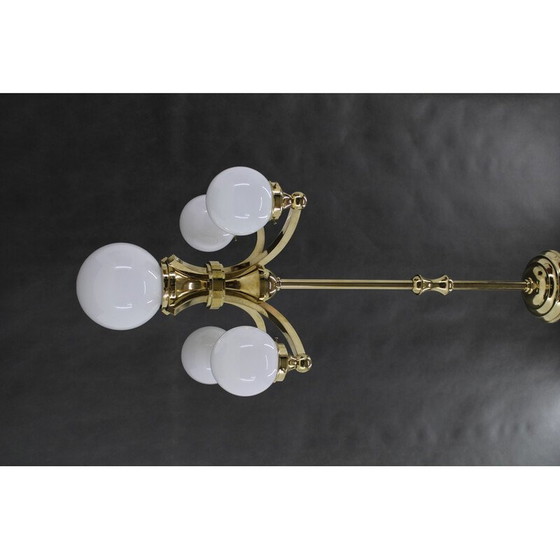 Image 1 of Vintage brass chandelier, Czechoslovakia 1930