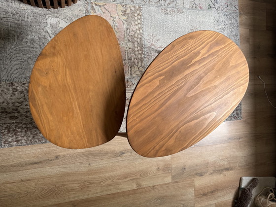 Image 1 of Pine wood coffee table set