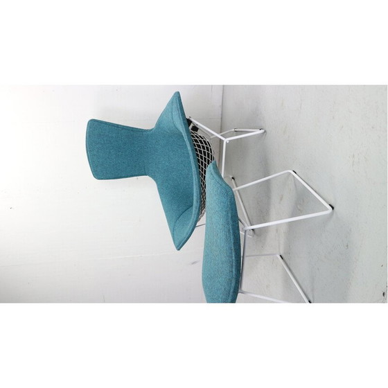 Image 1 of Vintage steel armchair with ottoman by Harry Bertoia for Knoll International, 1952