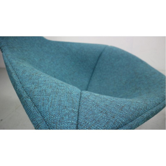 Image 1 of Vintage steel armchair with ottoman by Harry Bertoia for Knoll International, 1952