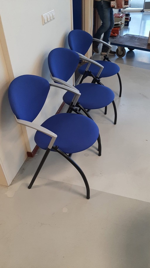 8 Pieces Vepa Alpine Meeting Chair Blue