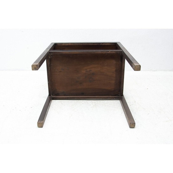 Image 1 of Tavolino laterale in rovere modernista d'epoca, Cecoslovacchia 1950