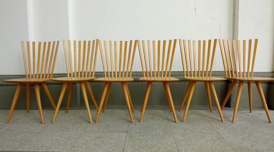 Image 1 of Sillas Mikado de Johannes Foersom y Peter Hiort-Lorenzen para Fredericia Stolefabrik. Juego de 6