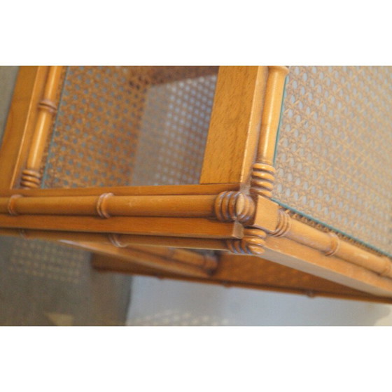 Image 1 of Vintage wood and glass side table, 1960