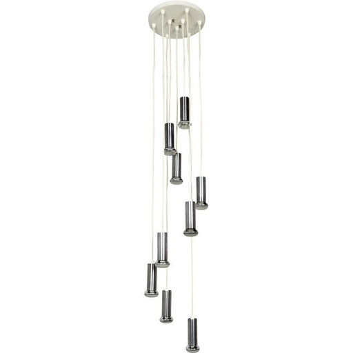 Vintage waterfall pendant lamp by Raak, 1970s