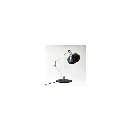 Image 1 of Vintage black lacquered metal lamp model 50 S by Rico Baltensweiler, Switzerland 1961