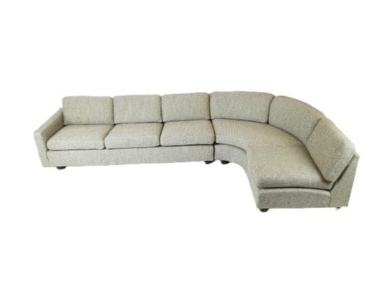 Image 1 of Artifort Modular Round Corner Sofa Green Melange New Upholstered