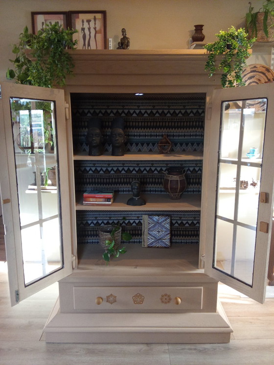 Image 1 of Unique Solid Wood Display Case With Lighting