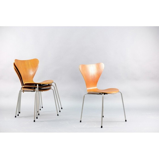 Image 1 of Set di 4 sedie da pranzo vintage in teak di Wilde e Spieth, Germania 1960