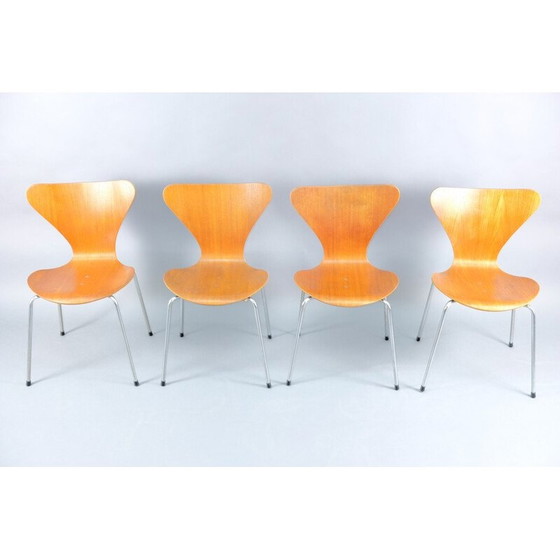 Image 1 of Set di 4 sedie da pranzo vintage in teak di Wilde e Spieth, Germania 1960