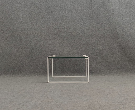 MESA DE CENTRO DE CRISTAL DISEÑO DE MEDIADOS DE SIGLO MESA DE LOS AÑOS 60 VINTAGE