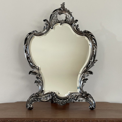 A.Aucoc Table Mirror, Silvered Bronze