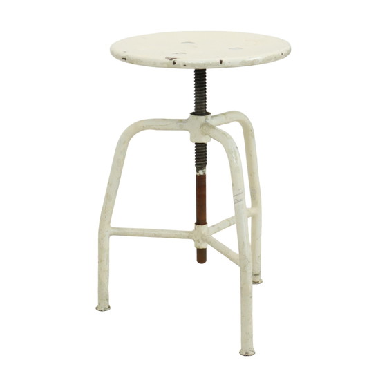 Image 1 of Industrial Old Metal Doctor's Stool