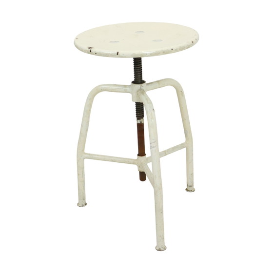 Image 1 of Industrial Old Metal Doctor's Stool