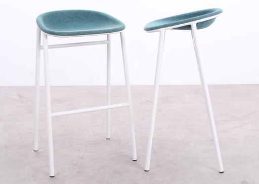 4X De Vorm Lj3 Barstool white/turquoise