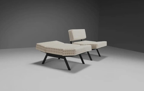 Image 1 of 2x IPE 'Panchetto' Fauteuils de relaxation par Rito Valla