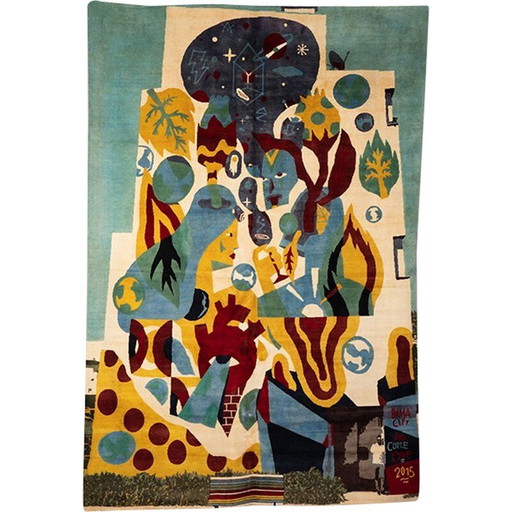 Vintage wool rug by Pedro Campiche