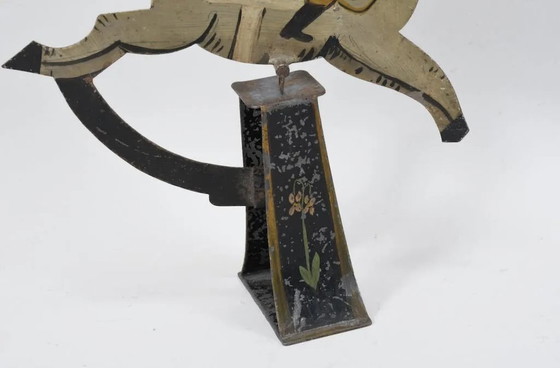 Image 1 of Antique toy: A mobile riding set made of painted iron