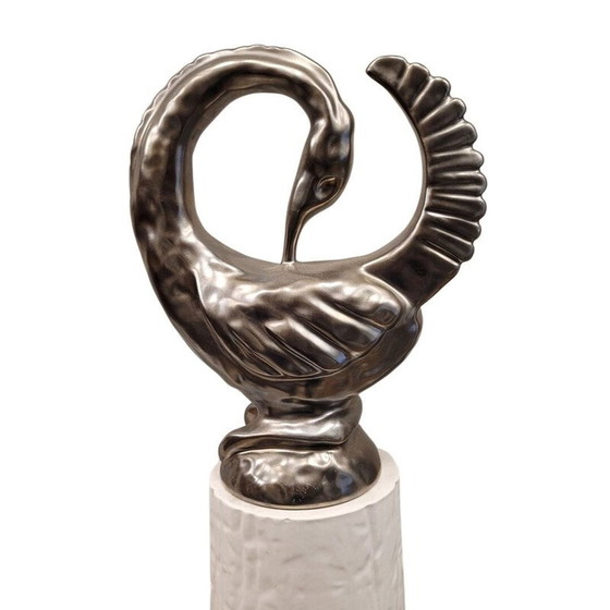 Image 1 of Coppia di vasi Canard vintage in ceramica smaltata per Roche Bobois, Francia